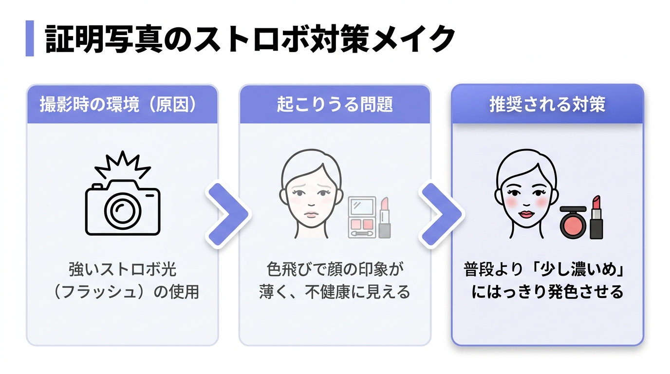 証明写真でメイクは必須！基本は「少し濃いめ」のナチュラルメイク